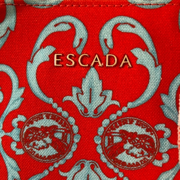 ESCADA "GLADIOLA" CANVAS & LEATHER HERITAGE WOW! - Picture 8 of 8